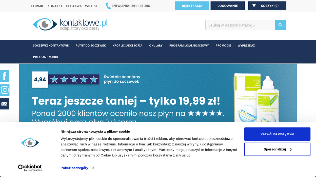 Podgląd strony Kontaktowe.pl - soczewki kontaktowe