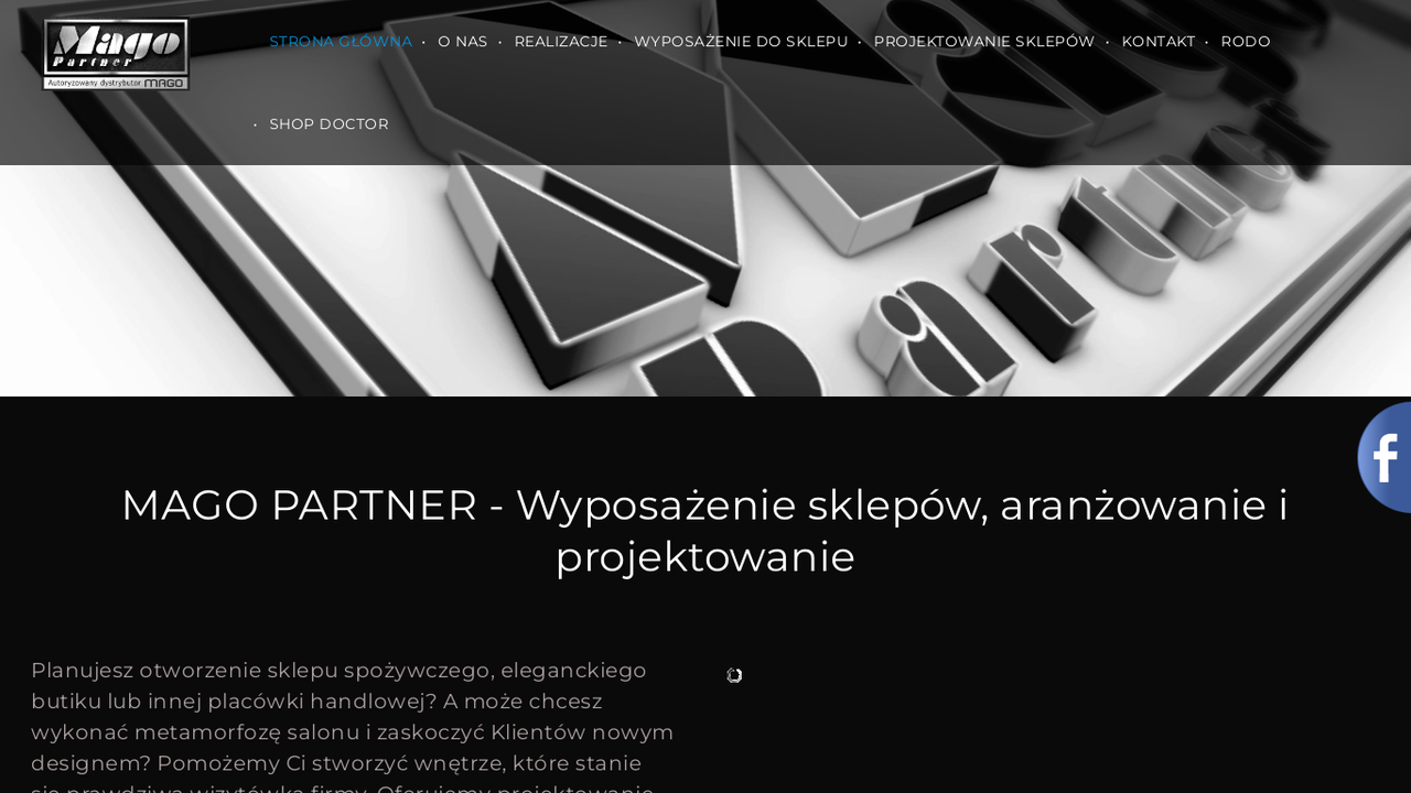 Podgląd strony Mago Partner. Projektowanie, aranżacja, wyposażenie sklepów i magazynów