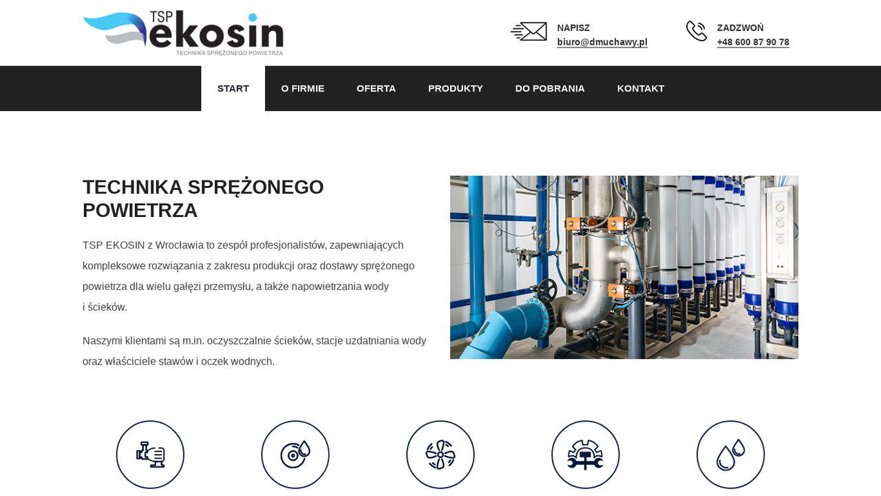 Podgląd strony TSP EKOSIN - dmuchawy
