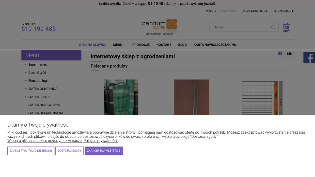 Podgląd strony Sklep z ogrodzeniami - centrumgrodzenia.pl