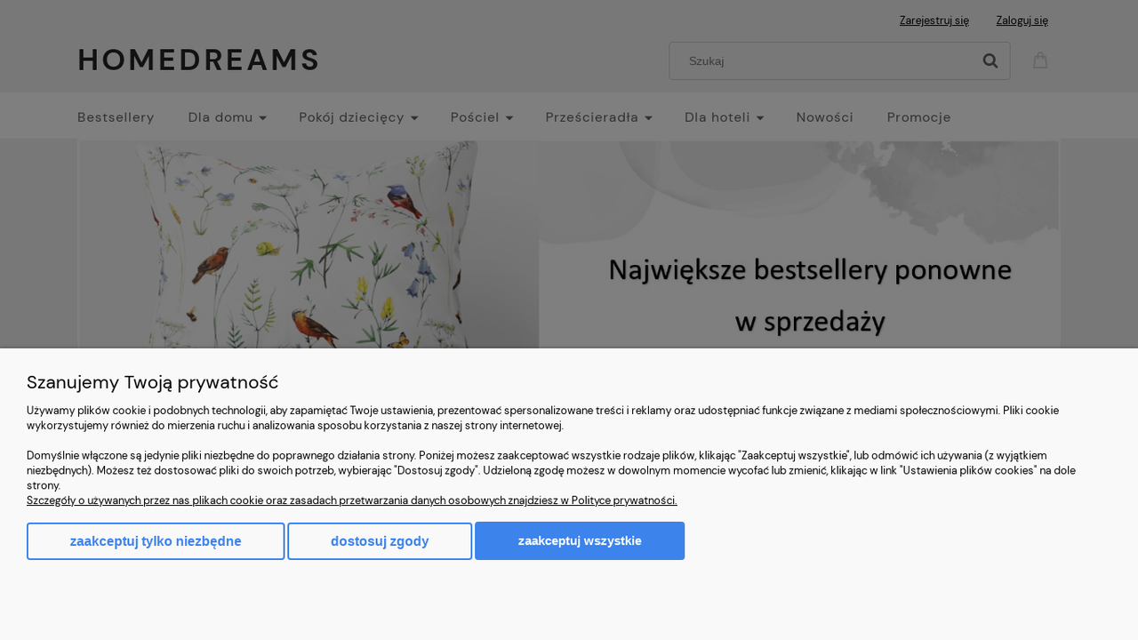 Podgląd strony Tekstylia domowe | Sklep internetowy Homedreams