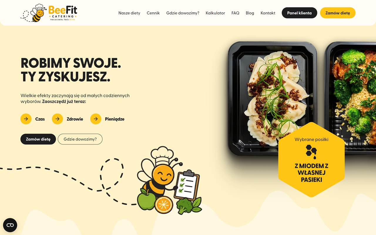 Podgląd strony BeeFit Catering