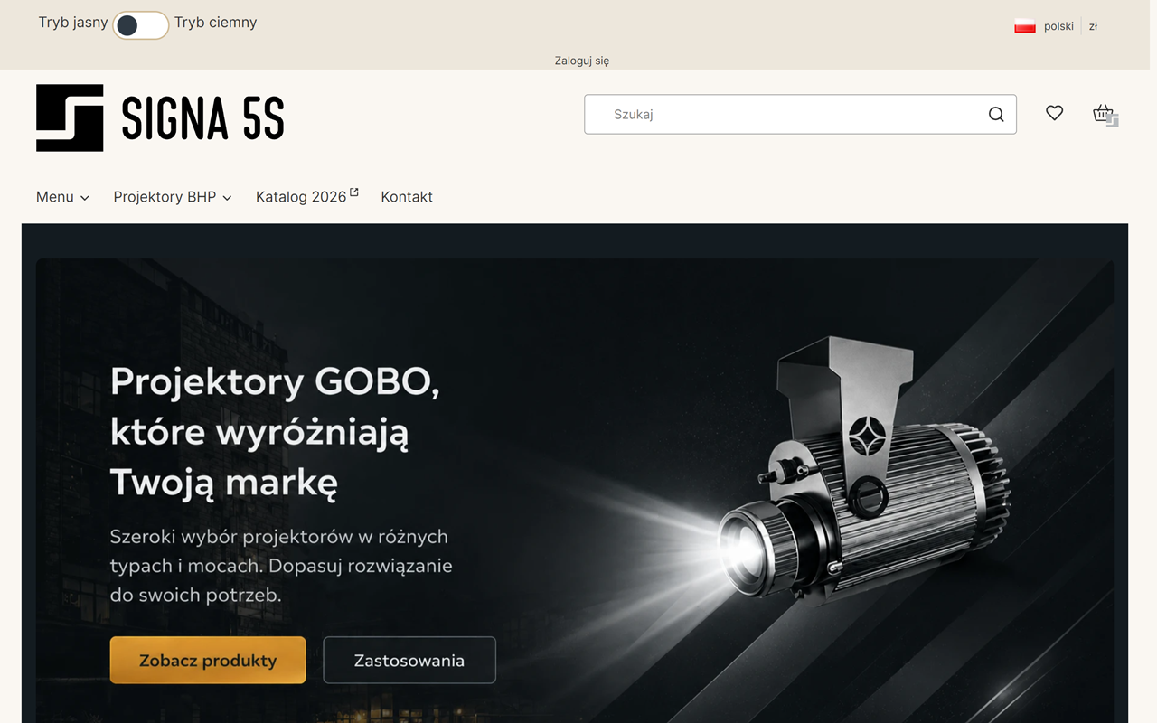 Podgląd strony SIGNA 5S - narzędzia 5S