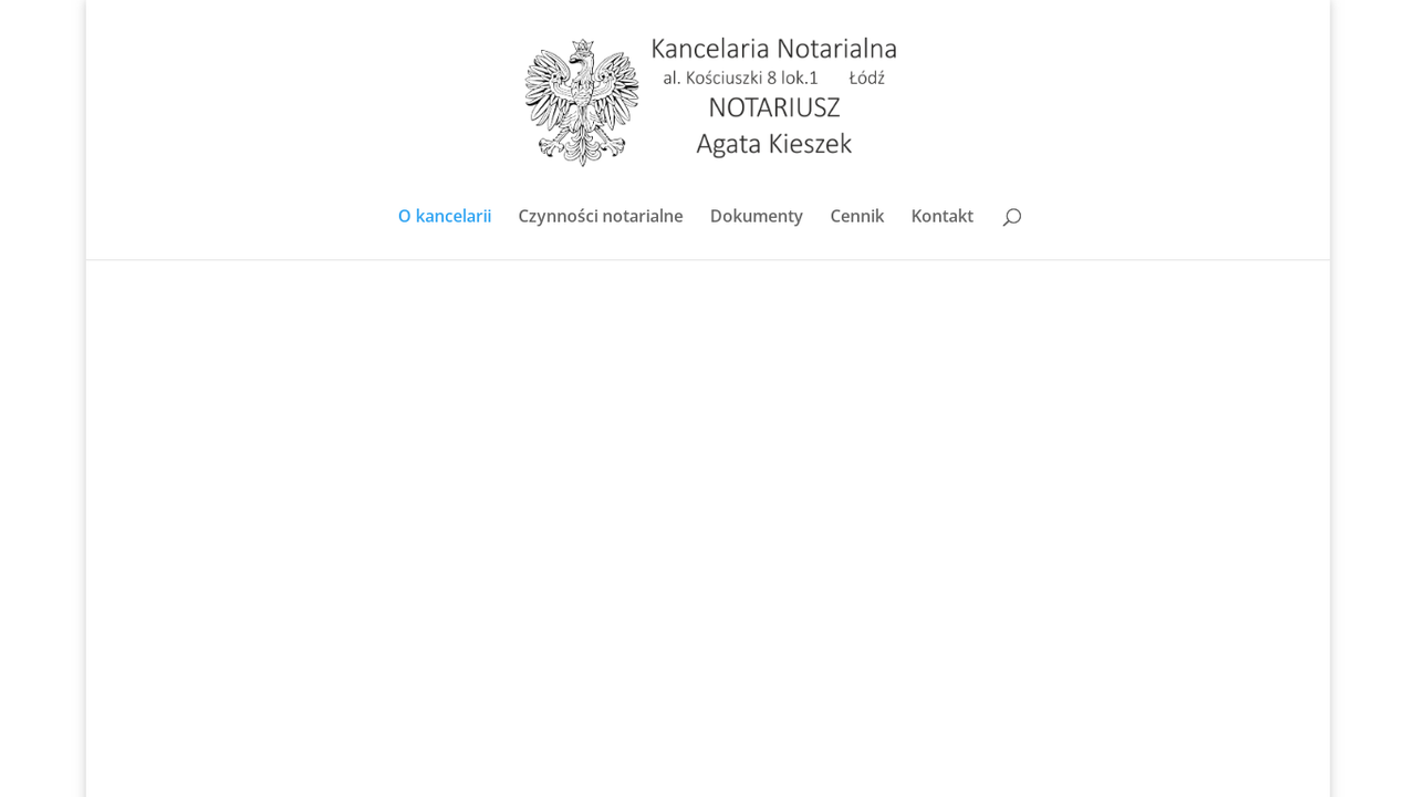 Podgląd strony Notariusz Łódź Agata Kieszek