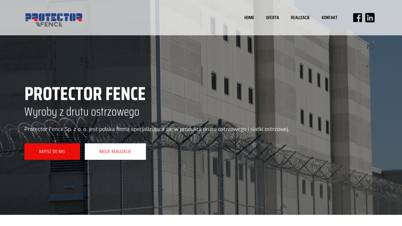 Podgląd strony Protector Fence